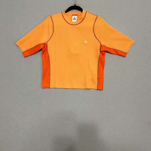 Nike ACG Tops - Nike ACG‎ Dri-FIT ADV UV Base Layer Orange Slim Fit Shirt HV0581-833 Womens L